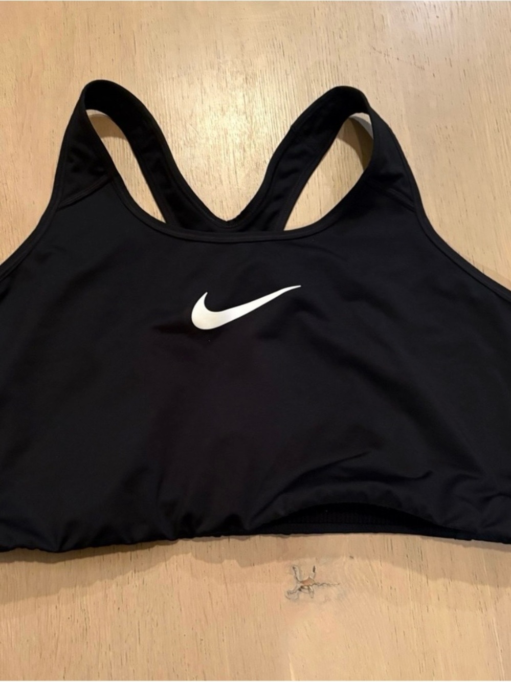 Nike Black Sports Bra with White Swoosh 3X